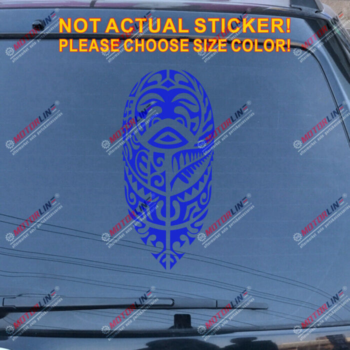 Hawaii Tribal Decal Sticker Hawaiian HI Car Vinyl pick size color no bkgrd a