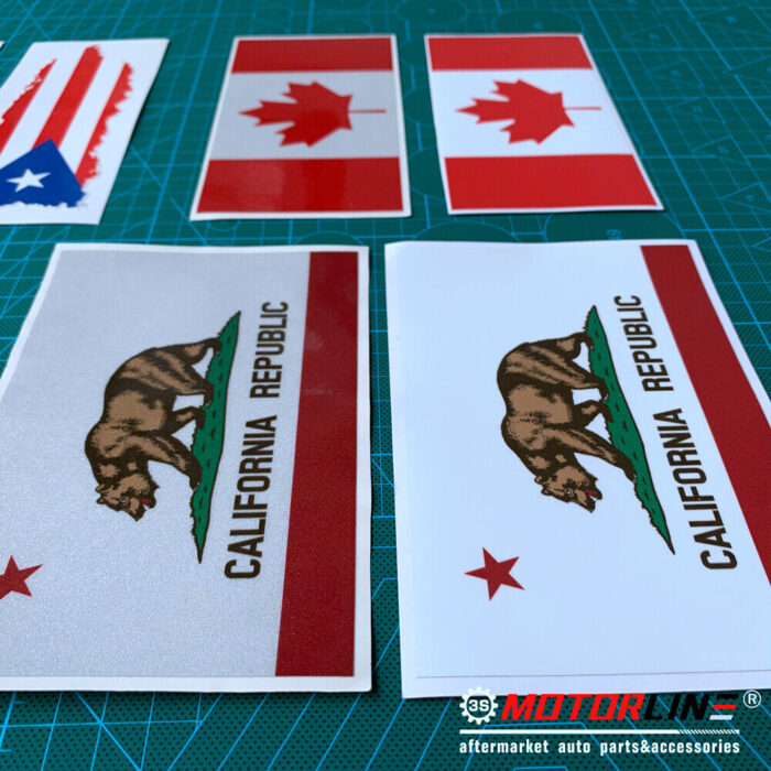 California State Flag Shaka Sign Hang Loose Decal Sticker Vinyl reflective