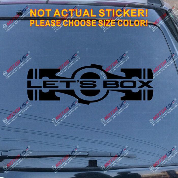 Let's Box Boxer Flat Engine Fit for Subaru Decal Sticker Car Vinyl b