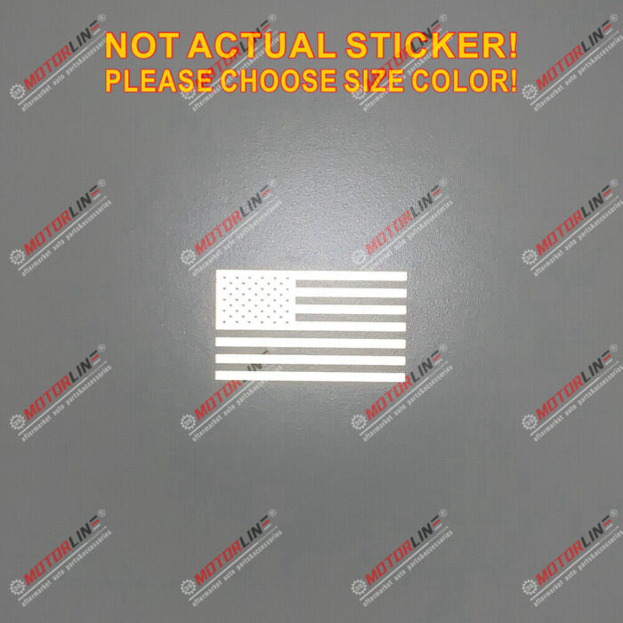 Reflective US American Flag Decal Sticker Car Vinyl no bkgrd pick size