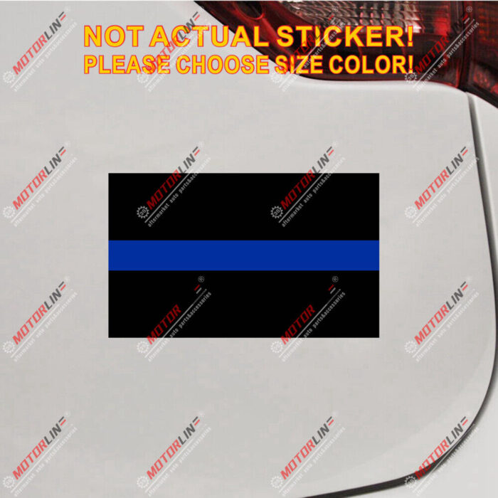 Thin Blue Line flag American Police Decal Sticker Car Vinyl reflective glossy