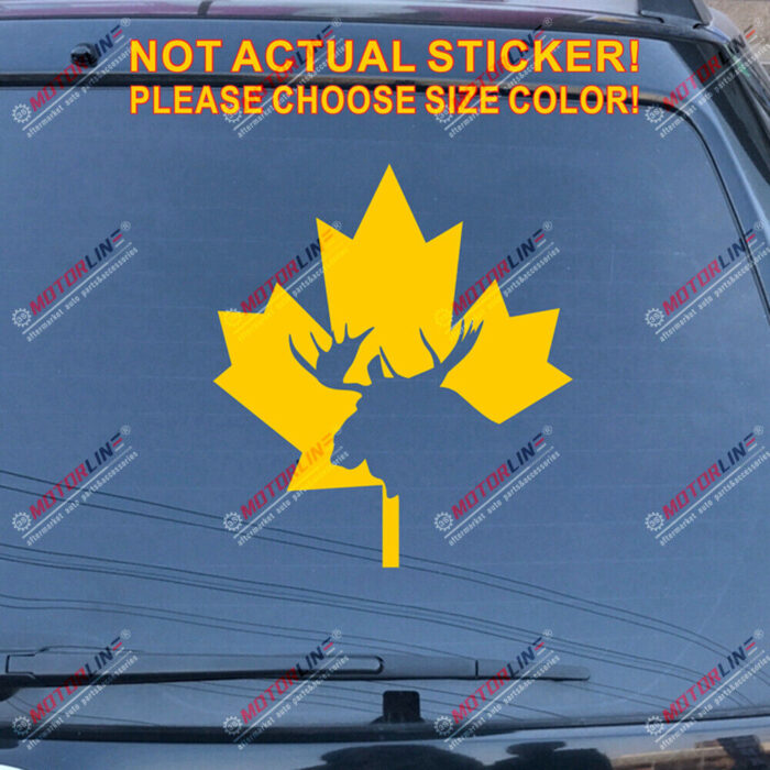 Canadian Moose Maple Leaf Canada Decal Sticker Car Vinyl pick size color