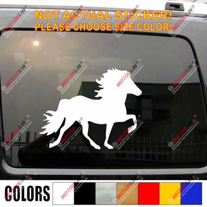 Icelandic Horse Decal Sticker Iceland Car Vinyl pick size color no bkgrd b