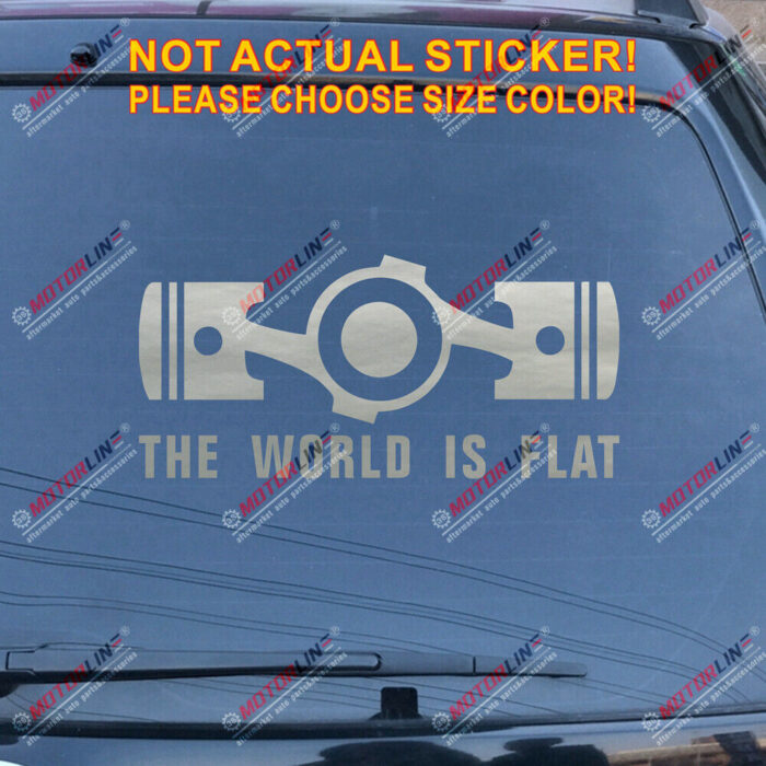 The World is Flat Box Boxer Flat Engine Car Decal Vinyl Sticker Fit for Subaru