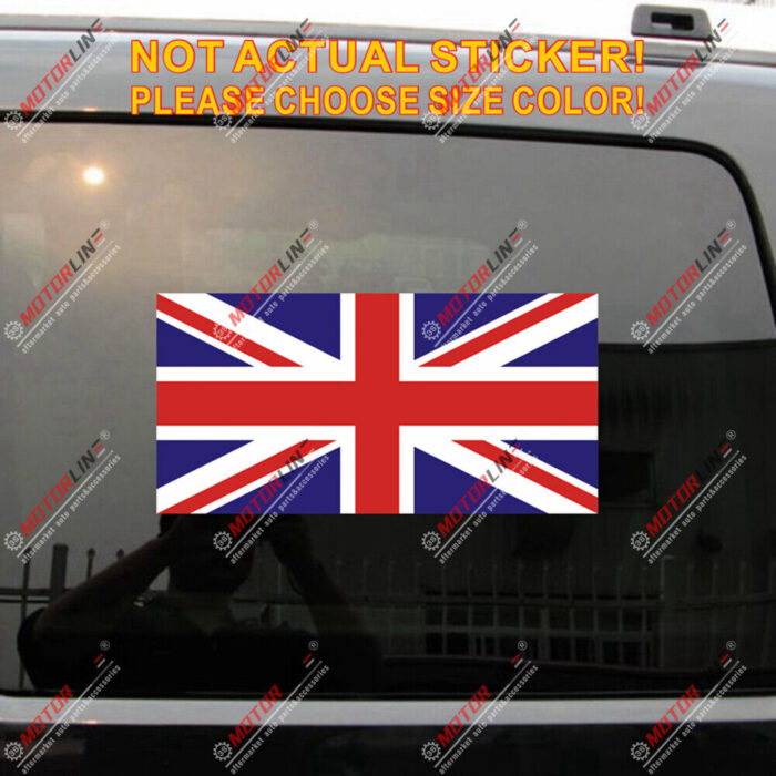 UK British Flag Union Jack Decal Sticker Car Vinyl Reflective Glossy pick size