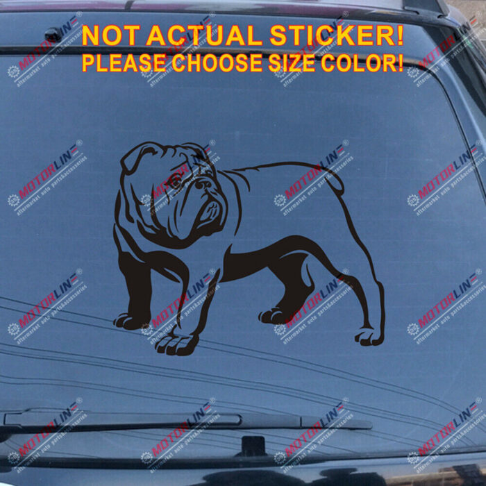 British Bulldog English Decal Sticker Car Vinyl pick size color no bkgrd c