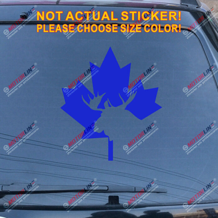 Canadian Moose Maple Leaf Canada Decal Sticker Car Vinyl pick size color