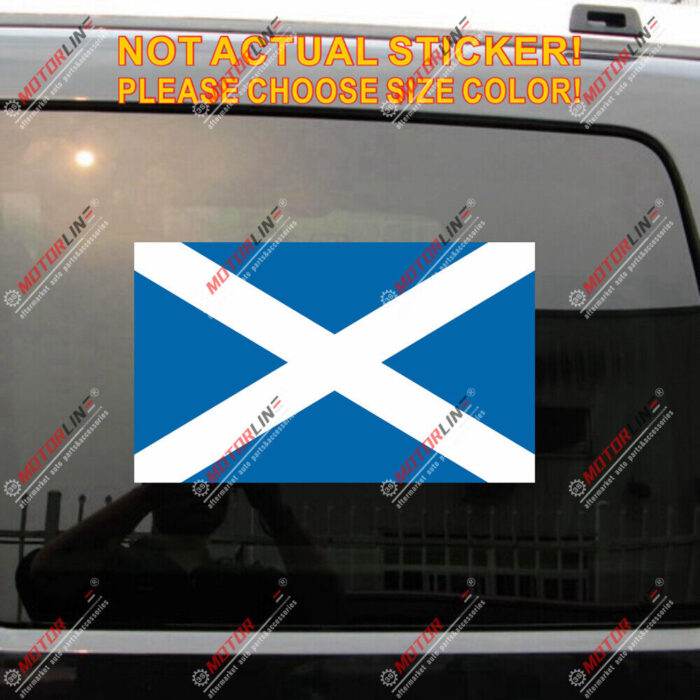 Scotland Scottish Flag Decal Sticker Car Vinyl Reflective Glossy pick size