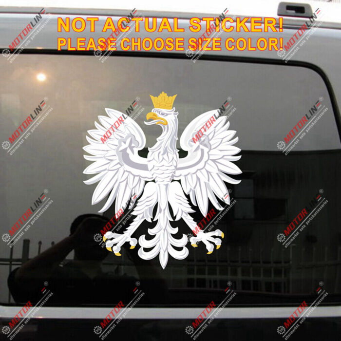 Poland Coat of arms Eagle Polska Herb Polski Decal Sticker Car Vinyl Reflective