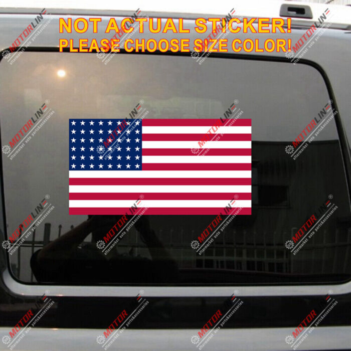 48 Stars American USA Flag 1912-1959 Decal Sticker Car Vinyl reflective glossy