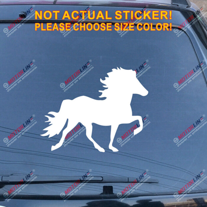 Icelandic Horse Decal Sticker Iceland Car Vinyl pick size color no bkgrd b