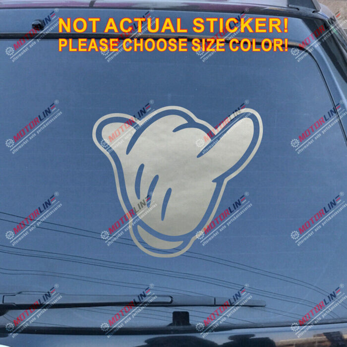 Shaka Loose Hand Gesture Decal Sticker Car Vinyl pick size color style d