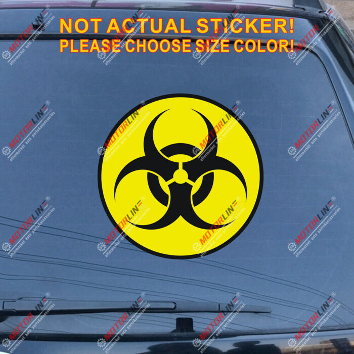 Biological Hazard Biohazards Decal Sticker Car Vinyl Reflective Glossy round