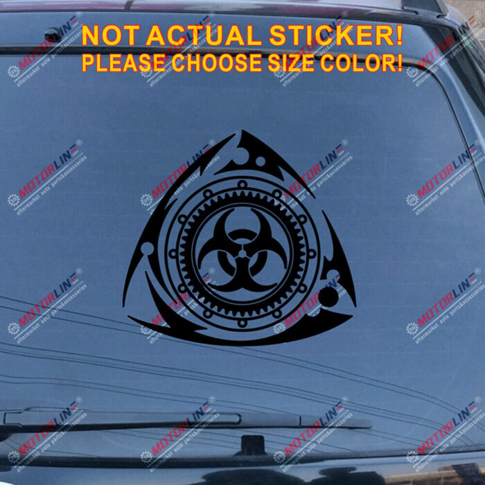 Rotary Engine Biohazard Wankel Decal Sticker Car Vinyl fit for Mazda 3 6 RX7 RX8