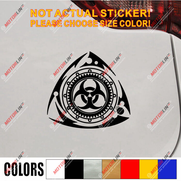 Rotary Engine Biohazard Wankel Decal Sticker Car Vinyl fit for Mazda 3 6 RX7 RX8