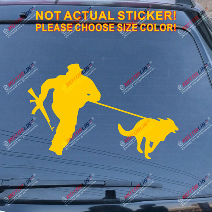 K9 K-9 Police Dog German Shepherd Training Rifle Decal Sticker Car Vinyl