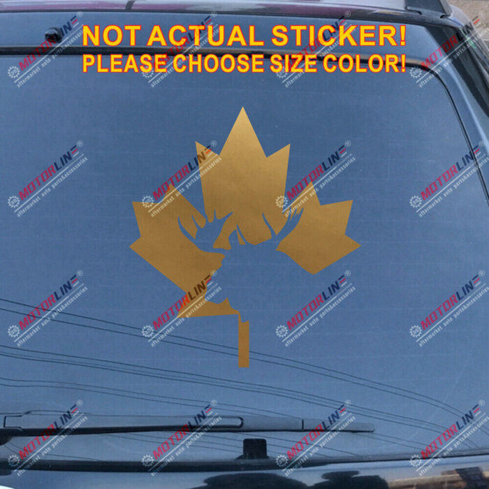 Canadian Moose Maple Leaf Canada Decal Sticker Car Vinyl pick size color