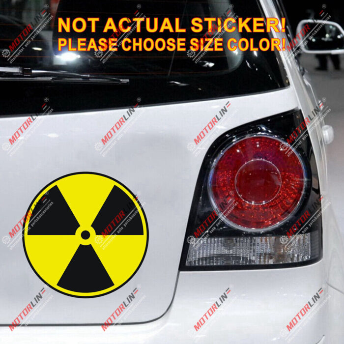 Nuclear Radiation Radioactive Warning Zombie Decal Sticker Car Vinyl Reflective