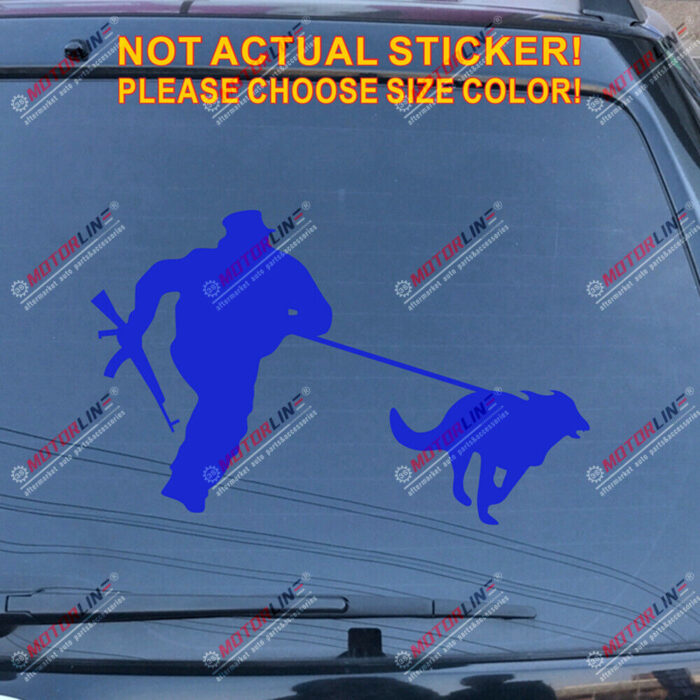 K9 K-9 Police Dog German Shepherd Training Rifle Decal Sticker Car Vinyl