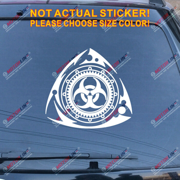 Rotary Engine Biohazard Wankel Decal Sticker Car Vinyl fit for Mazda 3 6 RX7 RX8