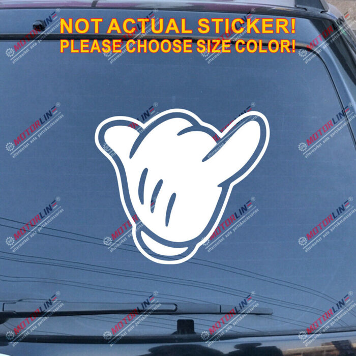 Shaka Loose Hand Gesture Decal Sticker Car Vinyl pick size color style d