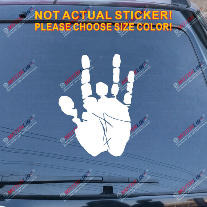 Jerry Garcia Hand Decal Sticker Car Vinyl pick size color no bkgrd die cut