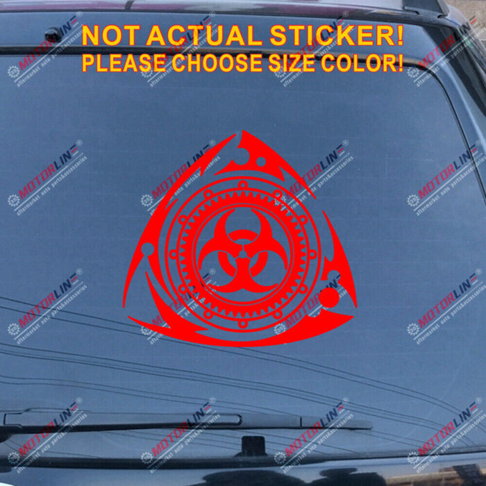 Rotary Engine Biohazard Wankel Decal Sticker Car Vinyl fit for Mazda 3 6 RX7 RX8