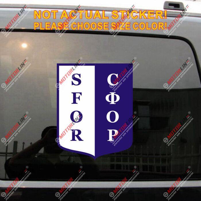 Stabilisation Force in Bosnia Herzegovina SFOR Decal Sticker Reflective Glossy