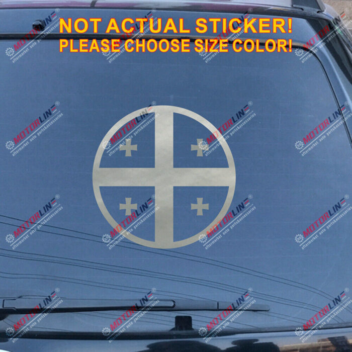 Georgia Republic Country Flag Decal Sticker Car Vinyl pick size color round