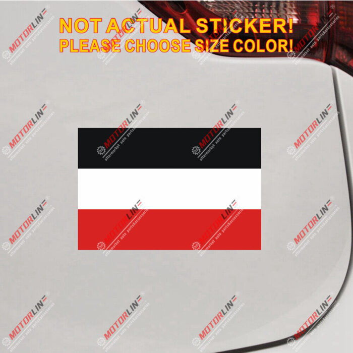 German Empire Flag Decal Sticker Car Vinyl Reflective Glossy pick size