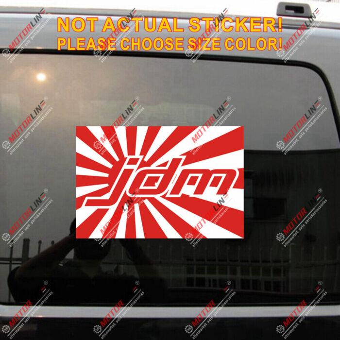 Japanese Rising Sun Flag JDM Decal Sticker Car Vinyl Reflective Glossy pick size