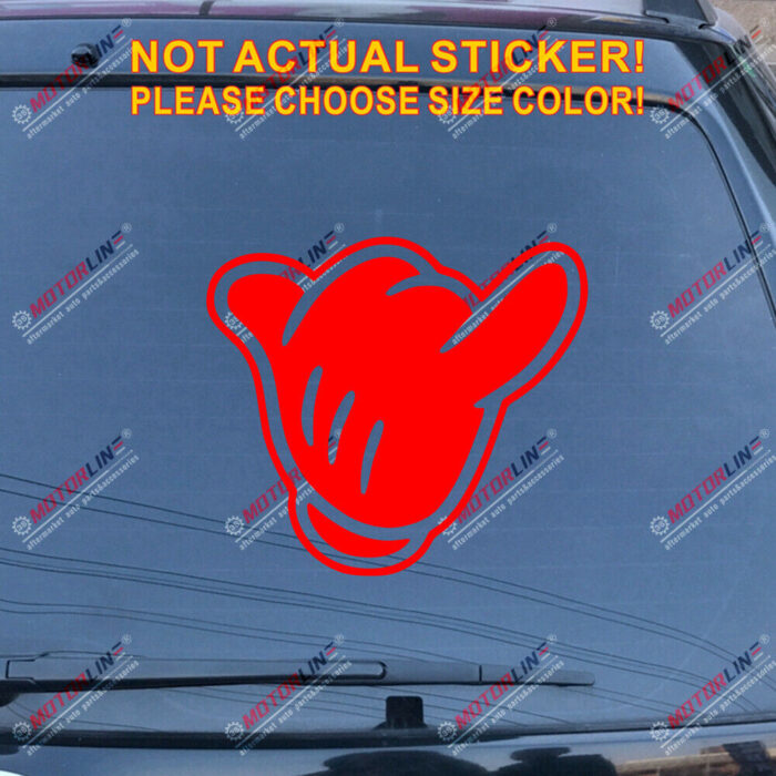 Shaka Loose Hand Gesture Decal Sticker Car Vinyl pick size color style d