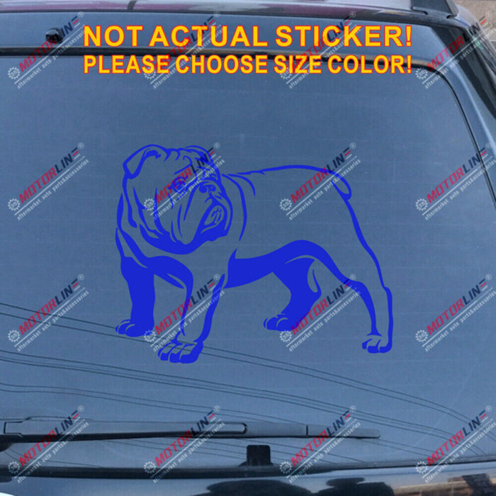 British Bulldog English Decal Sticker Car Vinyl pick size color no bkgrd c