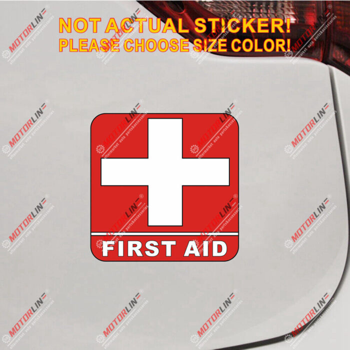 First Aid symbol universal Decal Sticker Car Vinyl Reflective Glossy red