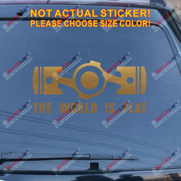 The World is Flat Box Boxer Flat Engine Car Decal Vinyl Sticker Fit for Subaru