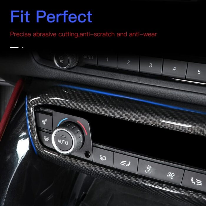 JSWAN Carbon Fiber Car Central Control Volume Knob Decorative Frame Sticker for Supra GR A90 LHD Air Conditioner Switch Panel Cover Sticker，Car Interior Accessories