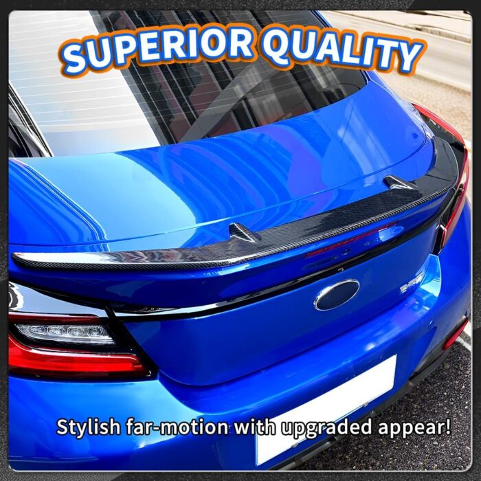 JSWAN Real Carbon Fiber Trunk Wing Spoiler Lip Fit for Subaru BRZ Scion FRS Toyota FT86 Duckbill Trunk Spoiler Wing Rear Spoiler Rear Trail Spoiler Lip High Kick Rear Wing Spoiler