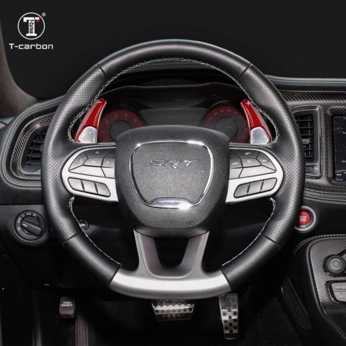 Carbon Fiber Car Steering Wheel Extension Paddle Shifter Fit For New Jeep Dodge Hellcat T-carbon Car Accessories