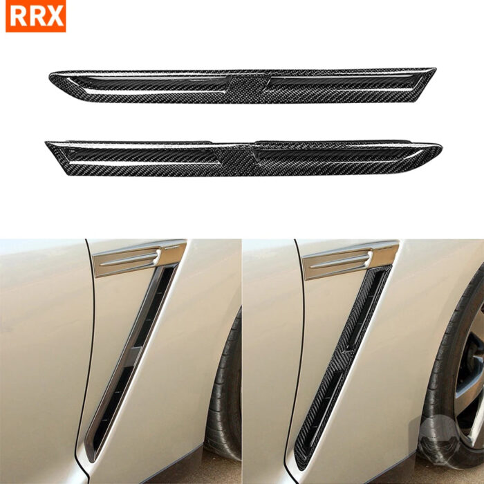 For Nissan GTR R35 2008-2016 Car Doors Fender Side Air Outlet Tuyere Trim Cover Real Carbon Fiber Modification Accessories