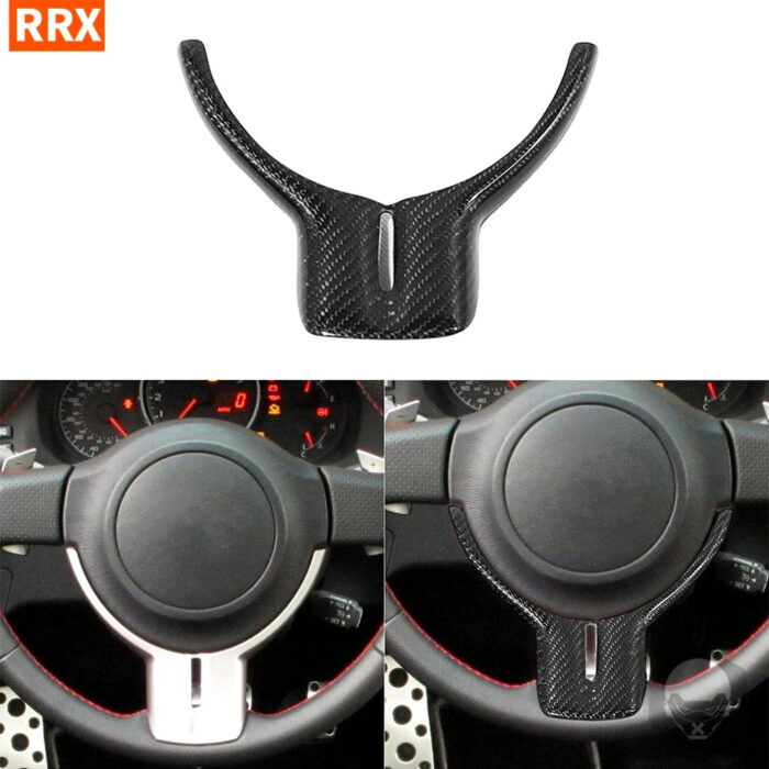 For Toyota GT86 Subaru BRZ 2012 2013 2014 2015 Steering Wheel Decorative Cover Trim Dry Carbon Fiber Auto Interior Modification