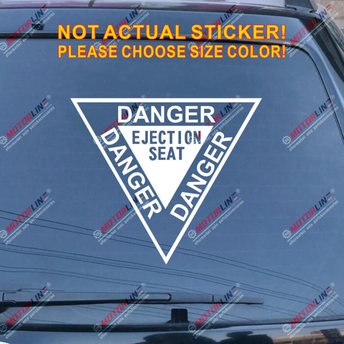 Danger Ejection Seat Sticker Decal Vinyl Aircraft Martin Baker RAF pick size color die cut no background