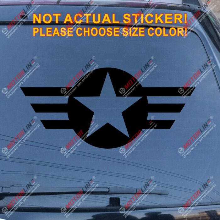 60cm wide Army Navy Air Force Star Military Decal Sticker Fit Jeep etc