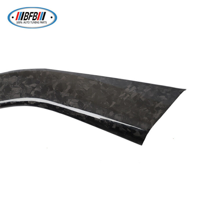 100% Real Carbon Fiber Marble Center Console Shift Sides Trim - For Tesla Model 3 - Bright Forged Shift Panels