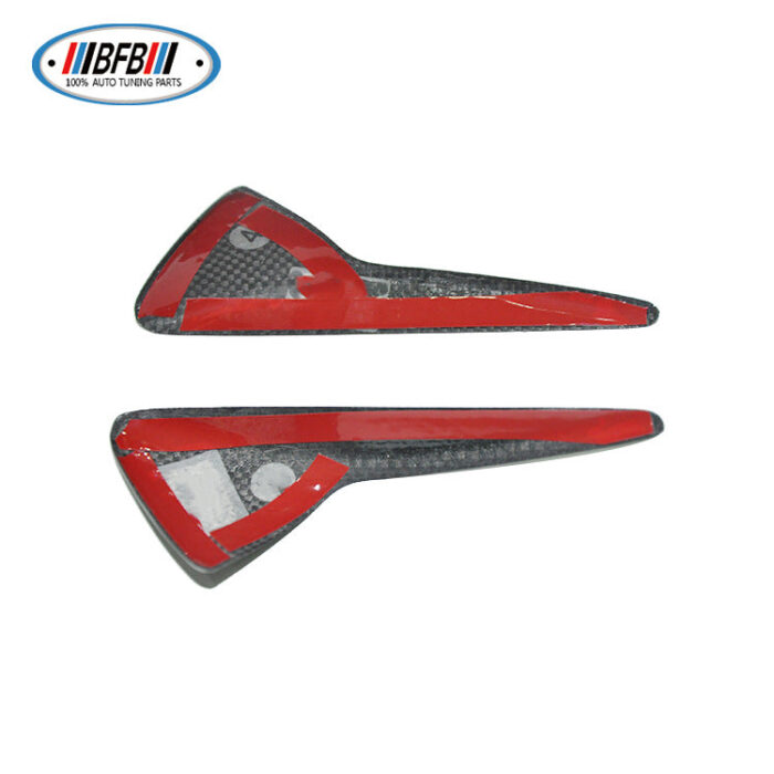 100% Real Carbon Fiber Side Marker Light Cover - For Tesla Model S/X/3 - Turn Signal Light Shell