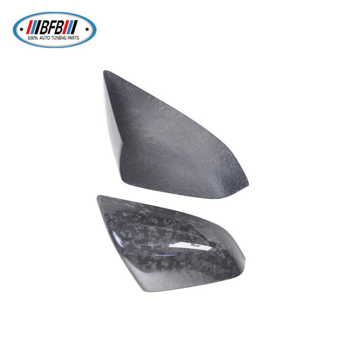 100% Real Carbon Fiber Marble Rearview Mirror Cover - For Tesla Model S 2016-2021 - Reverse Mirror Shell Cover