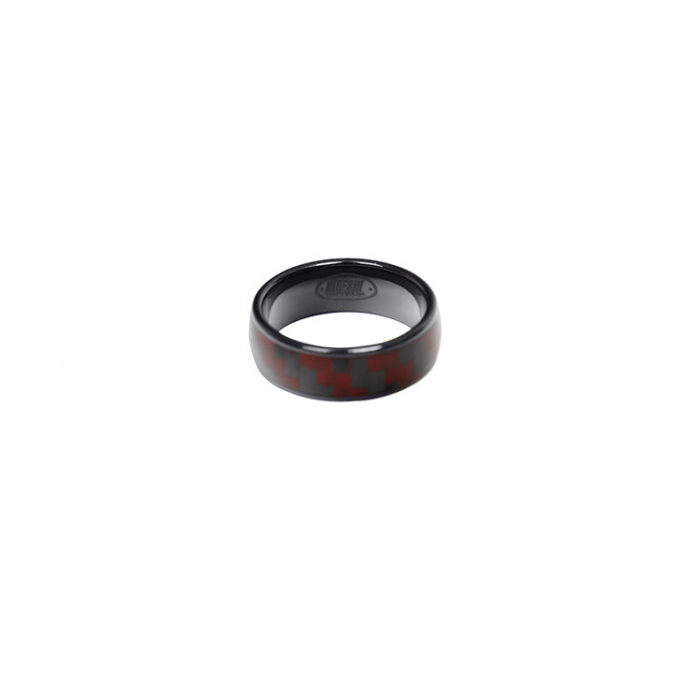 100% Real Carbon Fiber Ring Chip - For Tesla Model 3 Y X S - Red and Black Carbon Fiber Smart Ring for Start Sensing