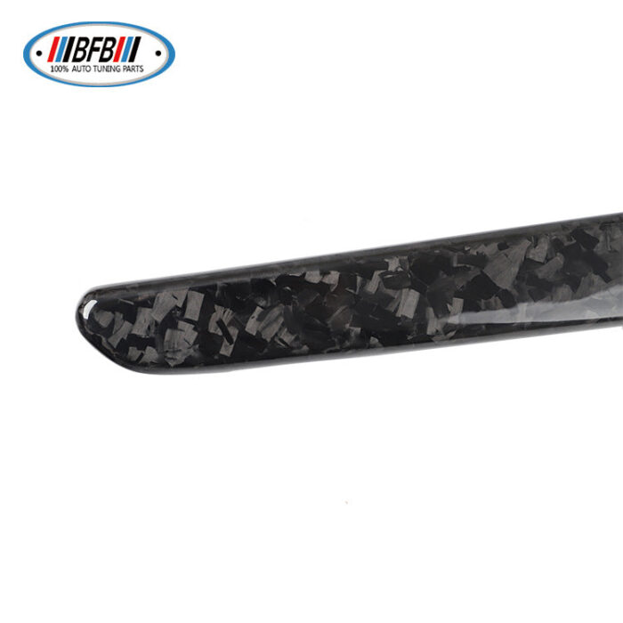 100% Real Carbon Fiber Marble Center Console Shift Sides Trim - For Tesla Model 3 - Bright Forged Shift Panels