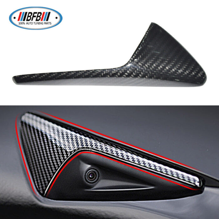 100% Real Carbon Fiber Side Marker Light Cover - For Tesla Model S/X/3 - Turn Signal Light Shell