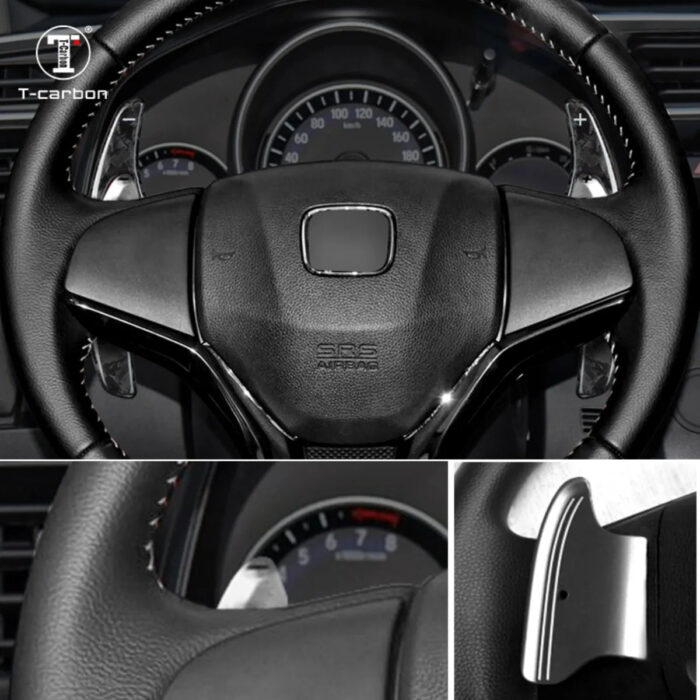 Steering Wheel Paddle Shift Extension Carbon Fiber Paddle Shifter For Honda City GM6 FL Jazz GK5 HRV HR-V 2015-2018