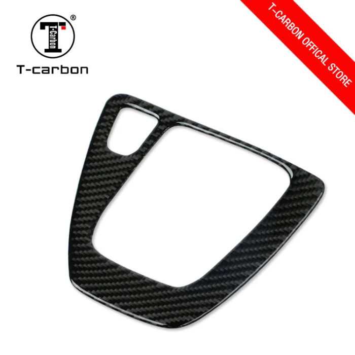 T-CARBON Fiber Style Gear Box Panel Cover Decorative sticker For BMW E90